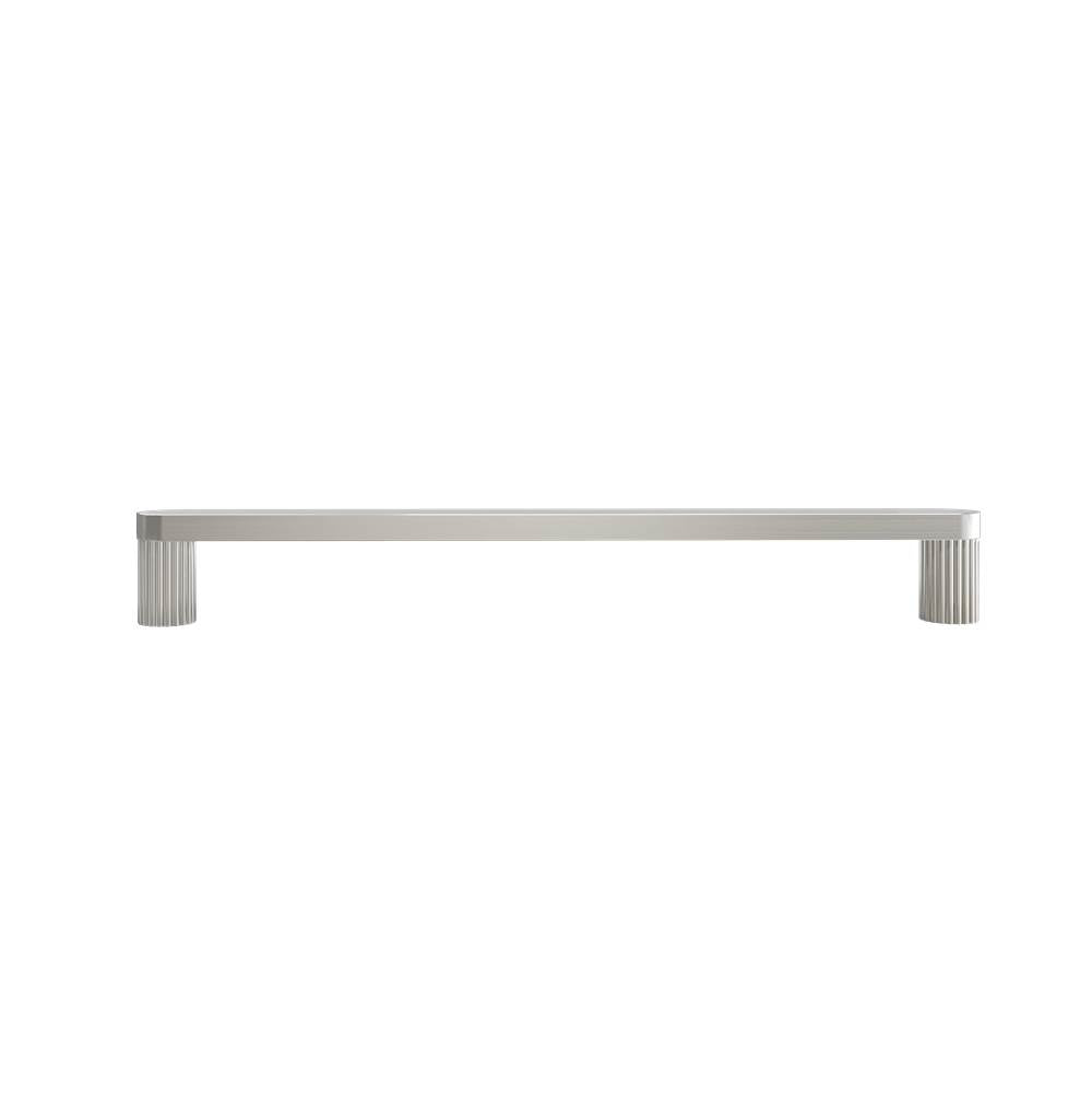 Hapny - Ribbed 8 in (203.2 mm) Center to Center Satin Nickel Cabinet Pull - Satin Nickel
