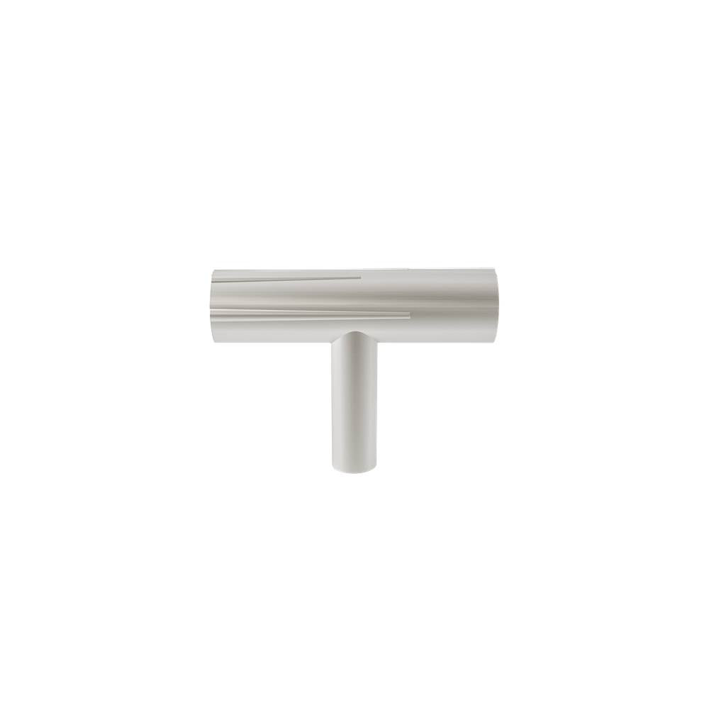 Hapny - Sunburst 1-15/16 in (50 mm) Length Satin Nickel Cabinet T-Knob - Satin Nickel