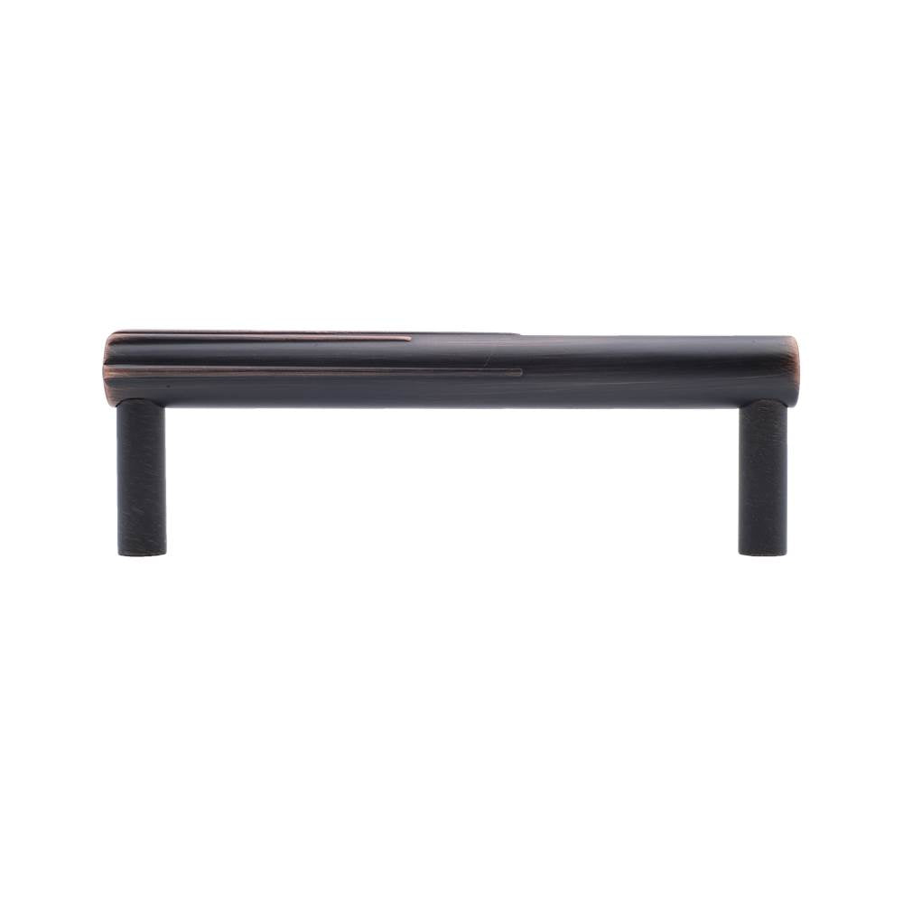 Hapny - Sunburst 4 in (101.6 mm) Center to Center Length Venetian Bronze Cabinet Pull - Venetian Bronze