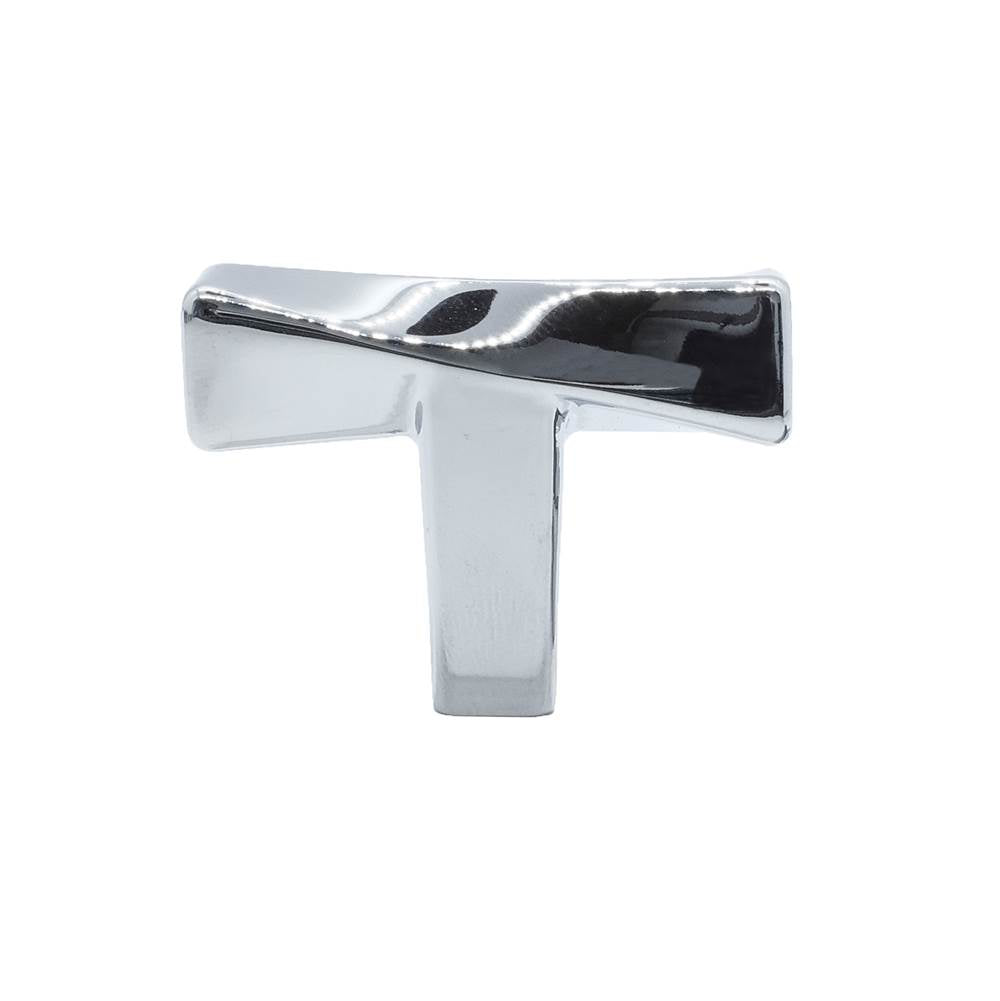 Hapny - Twist 1-3/4 in (44.5 mm) Length Polished Chrome Cabinet Knob - Polished Chrome