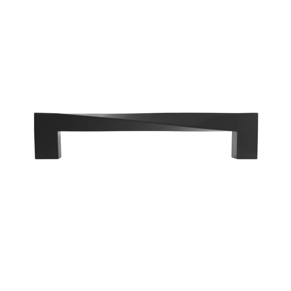 Hapny - Twist 5 in (128 mm) Center to Center Matte Black Cabinet Pull - Matte Black
