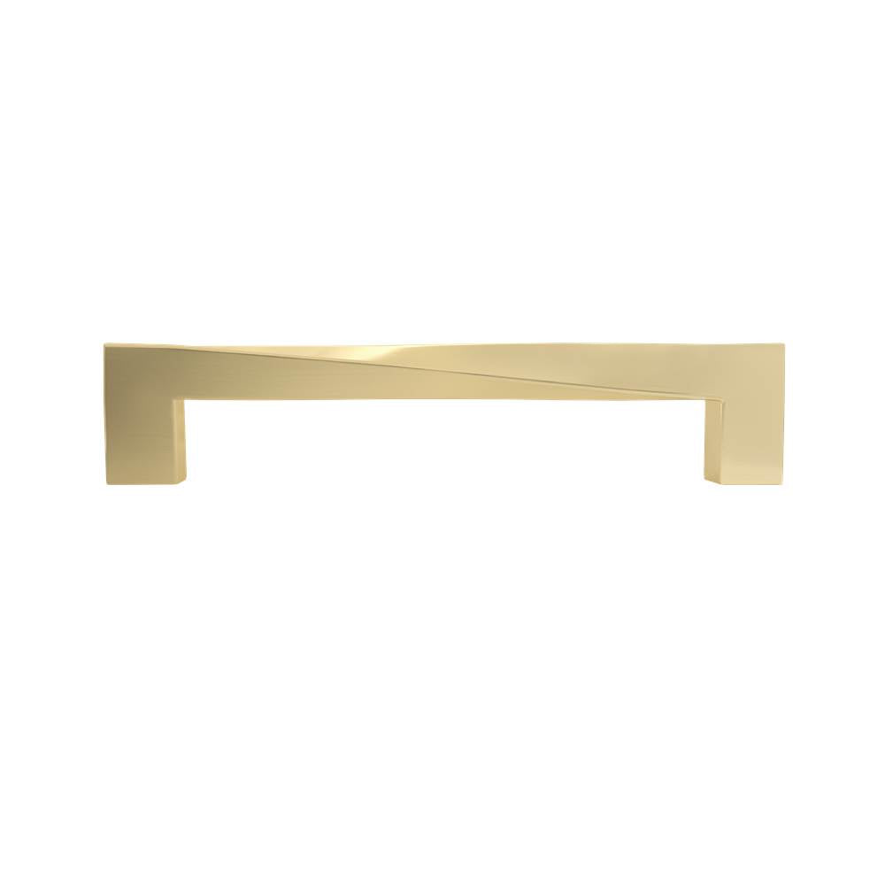Hapny - Twist 5 in (128 mm) Center to Center Satin Brass Cabinet Pull - Satin Brass