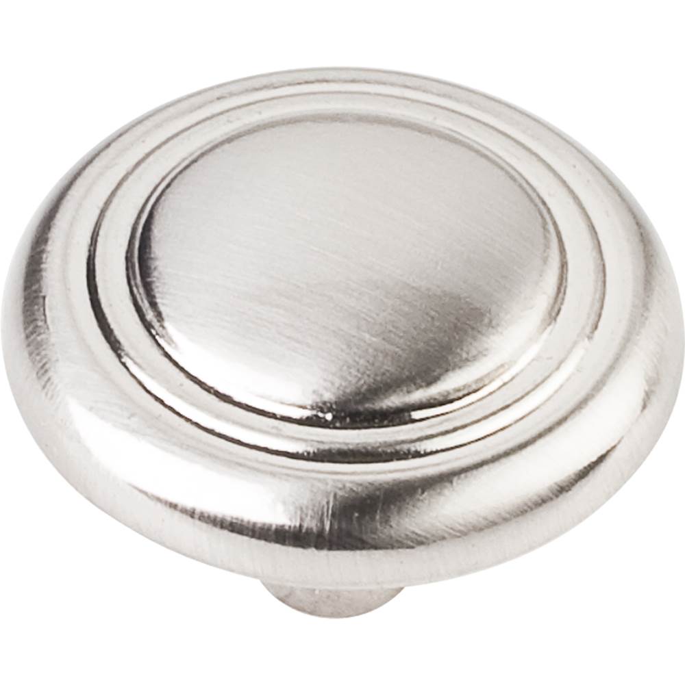 Hardware Resources - 1-1/4'' Diameter Satin Nickel Button Vienna Cabinet Mushroom Knob - Satin Nickel