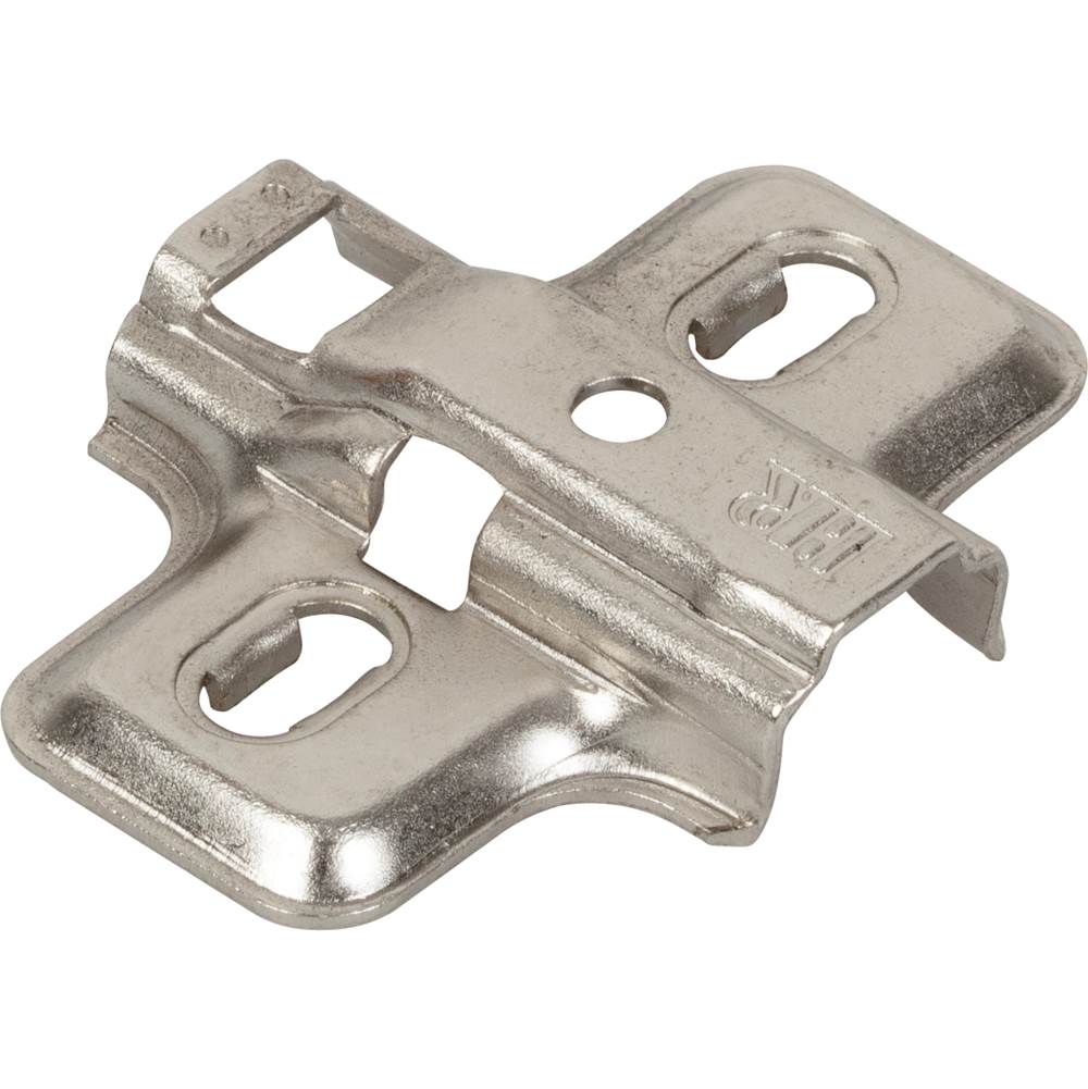Hardware Resources - Standard Duty 3 mm Non-Cam Adjustable Steel Plate for 500 Series Euro Hinges - Polished Nickel