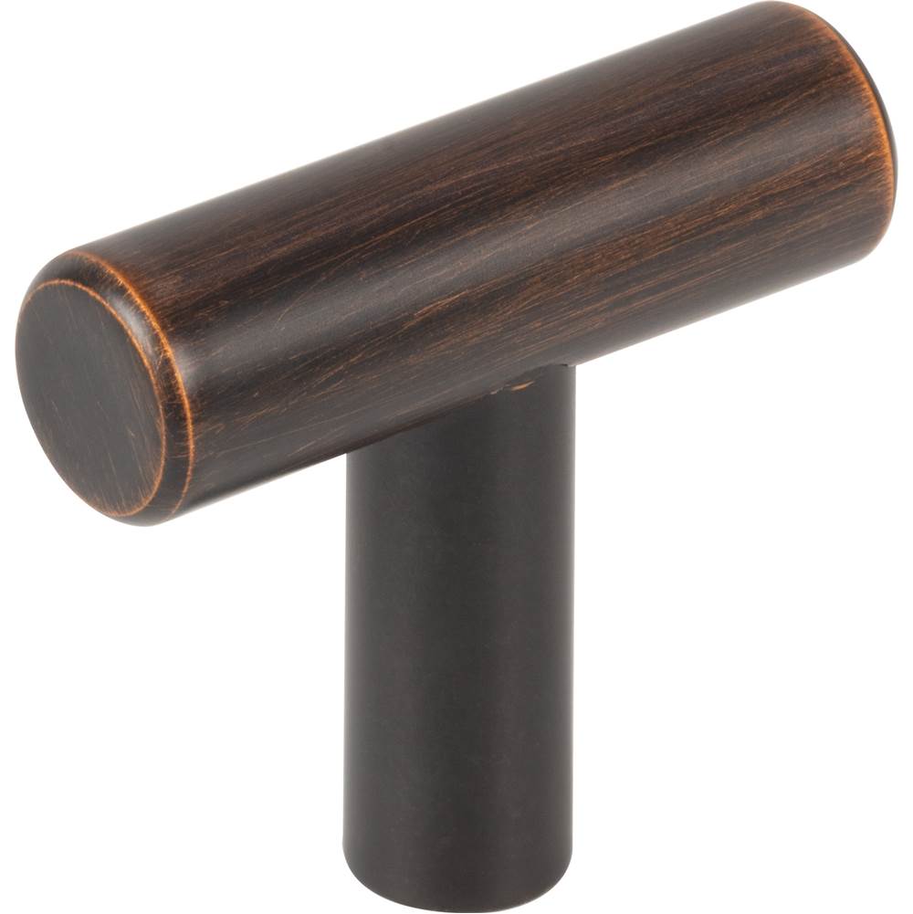 Hardware Resources - 1-9/16'' Dark Brushed Bronze Overall Length Naples Cabinet ''T'' Knob - Dark Brushed Bronze