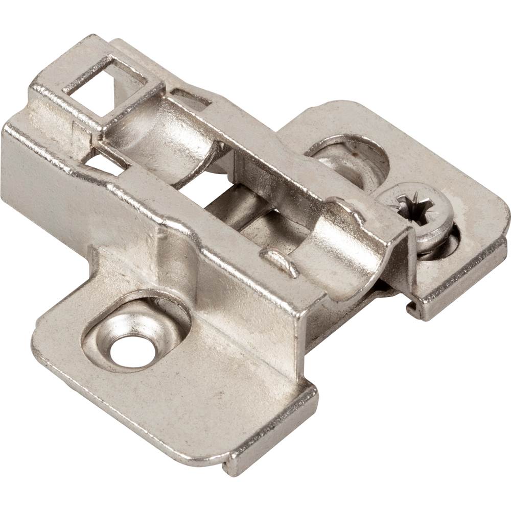 Hardware Resources - Heavy Duty 9 mm Cam Adj Zinc Die Cast Plate with Euro Screws for 700, 725, 900 and 1750 Series Euro Hinges - Polished Nickel