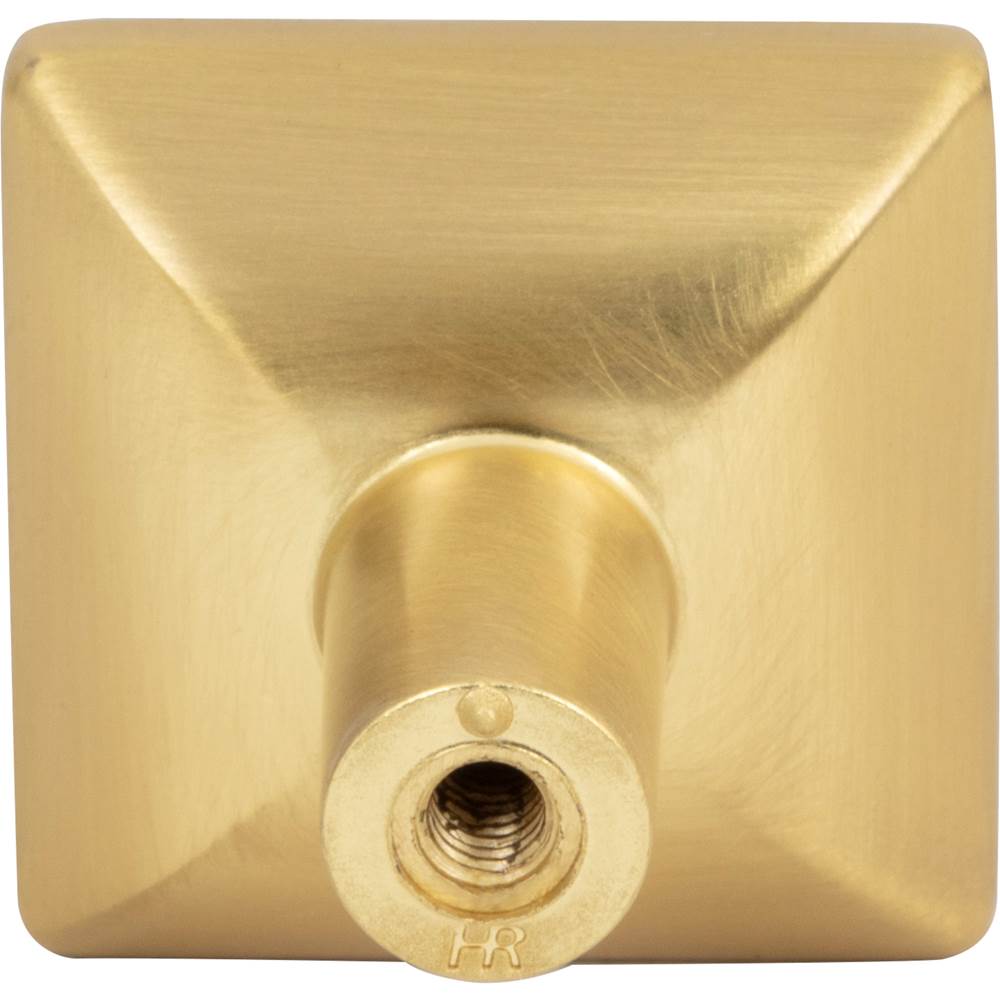 1-1/4'' Overall Length Brushed Gold Walker 1 Square Knob