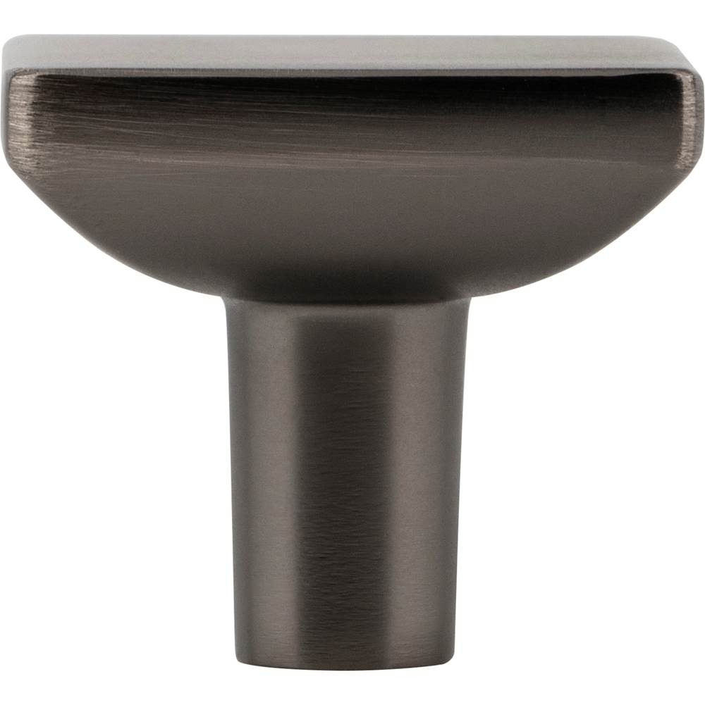 1-1/4'' Overall Length Brushed Gold Walker 1 Square Knob