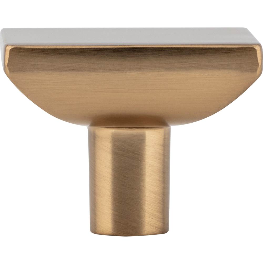 1-5/8'' Overall Length Brushed Gold Walker 1 Square Knob