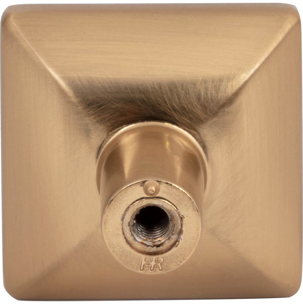 1-1/4'' Overall Length Brushed Gold Walker 1 Square Knob