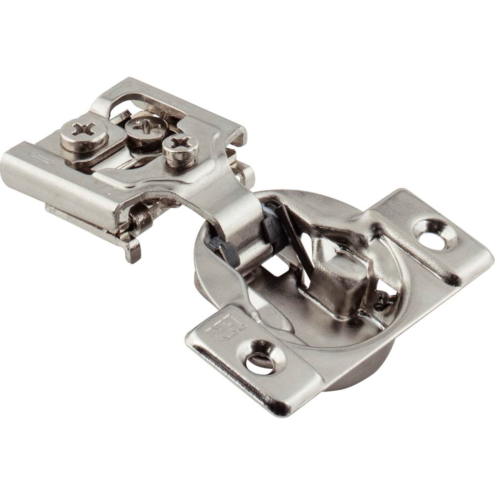 Hardware Resources - 105degree 1/2'' Overlay DURA-CLOSE Self-close Compact Hinge with 2 Cleats and without Dowels. - Nickel
