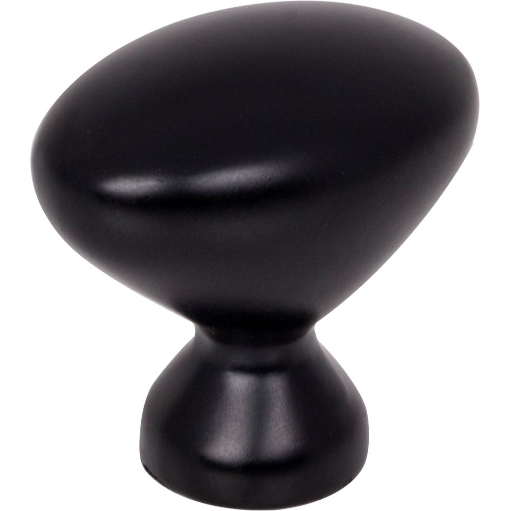 Hardware Resources - 1-1/4'' Overall Length Matte Black Oval Merryville Cabinet Knob - Matte Black