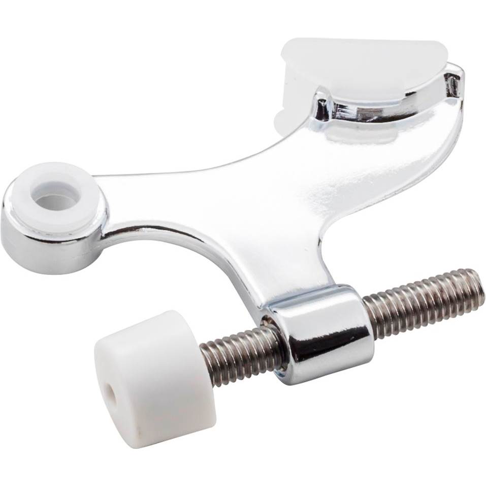 Hardware Resources - Hinge Pin Door Stop with Self-Adjusting Pad - Polished Chrome - Polished Chrome