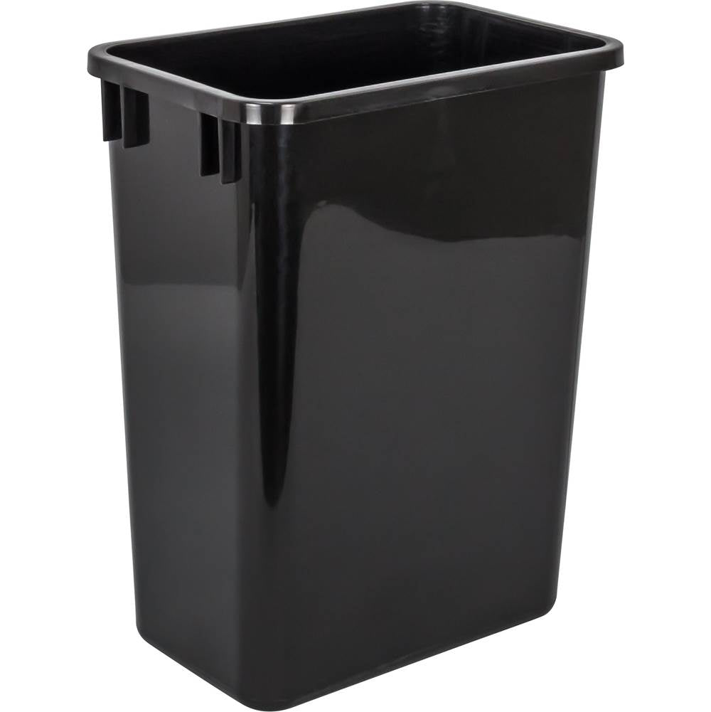 Hardware Resources - Box of 4 Black 35 Quart Plastic Waste Containers - Black