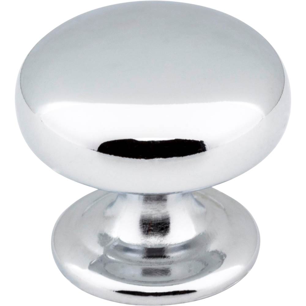 Hardware Resources - 1-1/4'' Diameter Polished Chrome Florence Cabinet Mushroom Knob - Polished Chrome