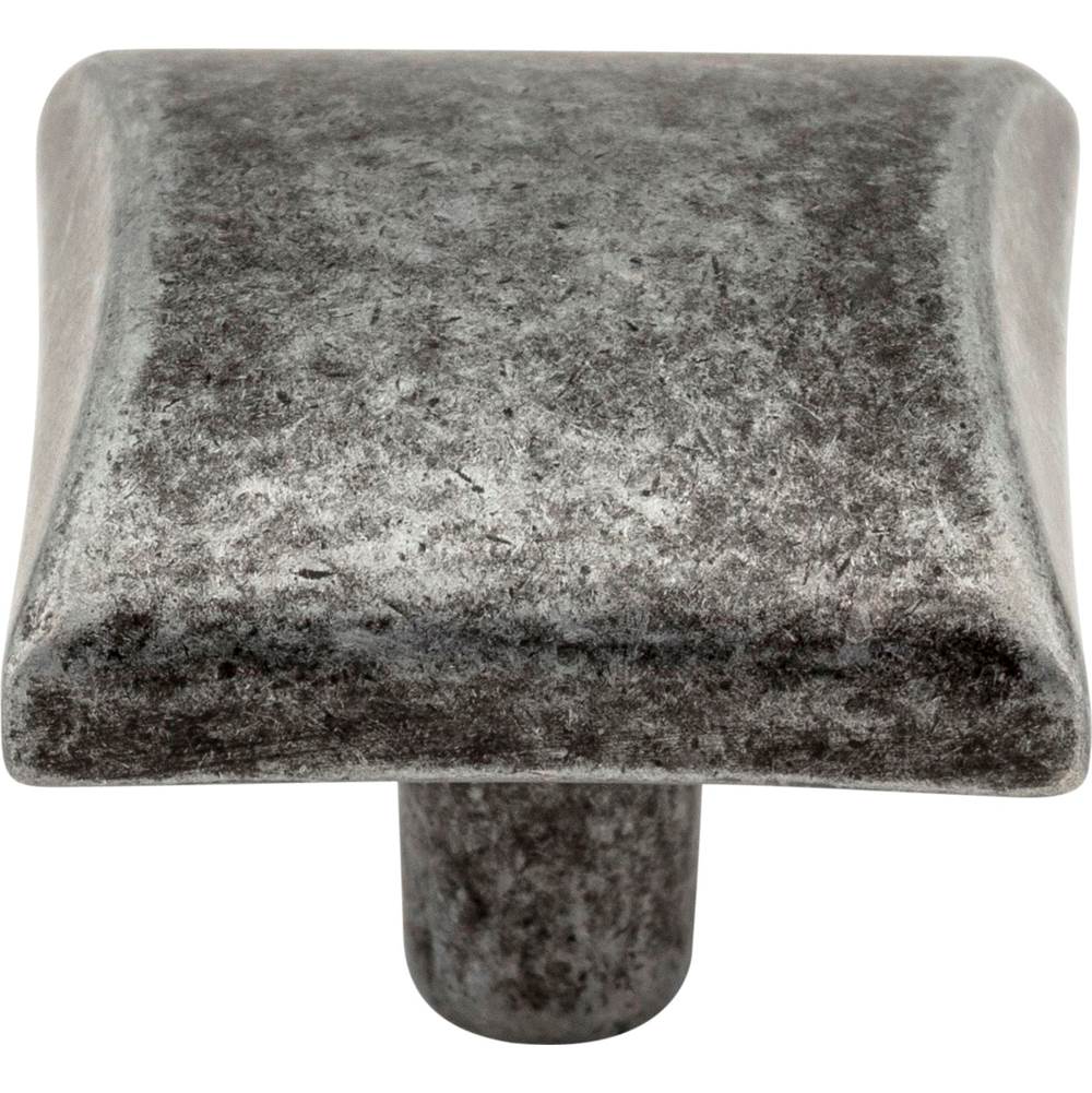1-1/8'' Overall Length Distressed Antique Brass Square Glendale Cabinet Knob