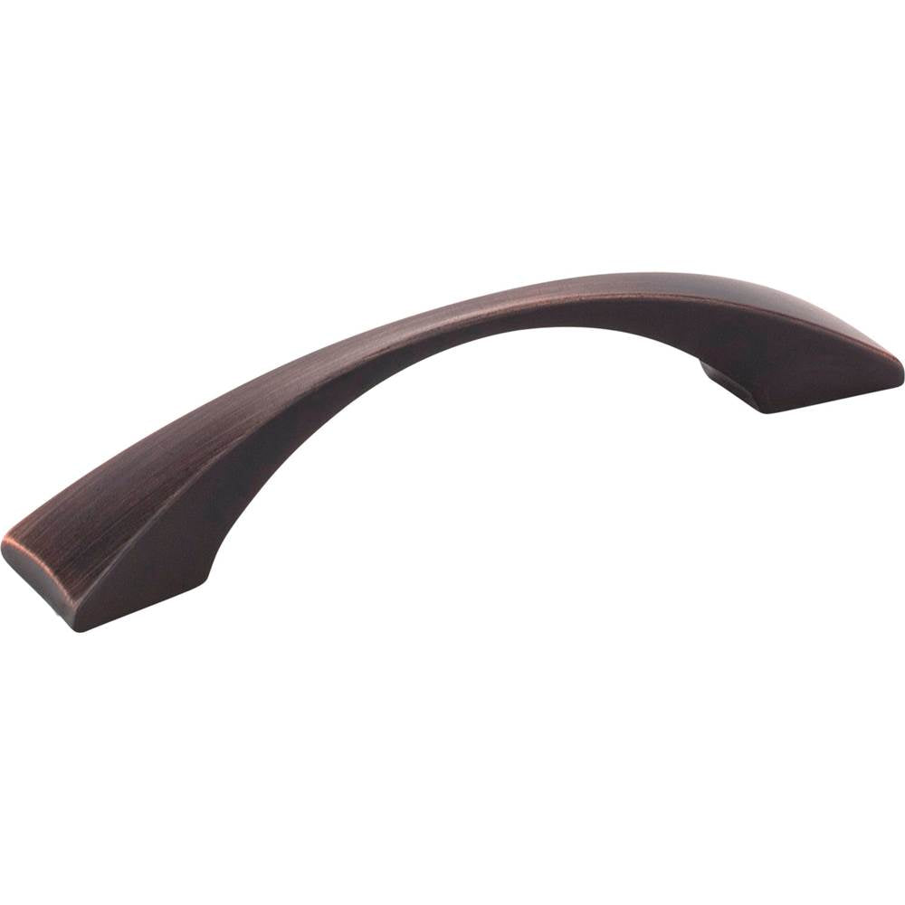 Hardware Resources - 96 mm Center-to-Center Brushed Oil Rubbed Bronze Square Glendale Cabinet Pull - Brushed Oil Rubbed Bronze