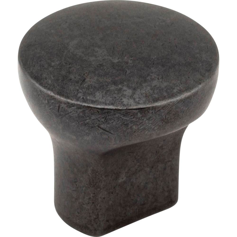 Hardware Resources - 1'' Diameter Gun Metal Round Brenton Cabinet Knob - Gun Metal