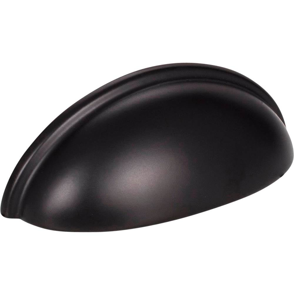 Hardware Resources - 3'' Center-to-Center Matte Black Florence Cabinet Cup Pull - Matte Black