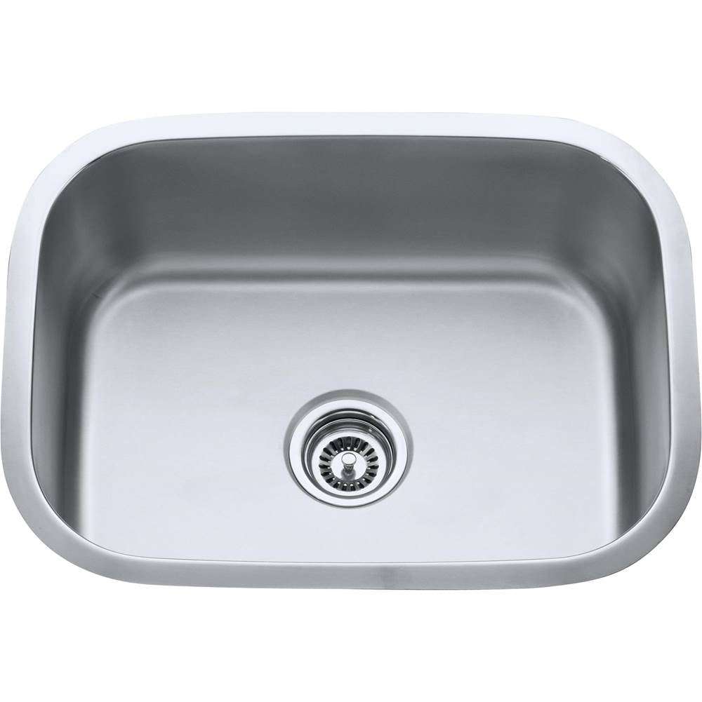 Hardware Resources - 23-1/2'' L x 17-3/4'' W x 9'' D Undermount 18 Gauge Stainless Steel Single Bowl Sink - Stainless Steel