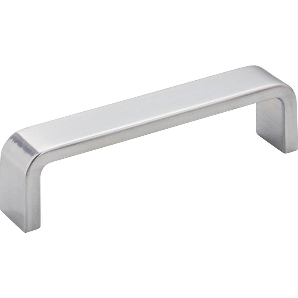 Hardware Resources - 4'' Center-to-Center Brushed Chrome Square Asher Cabinet Pull - Brushed Chrome