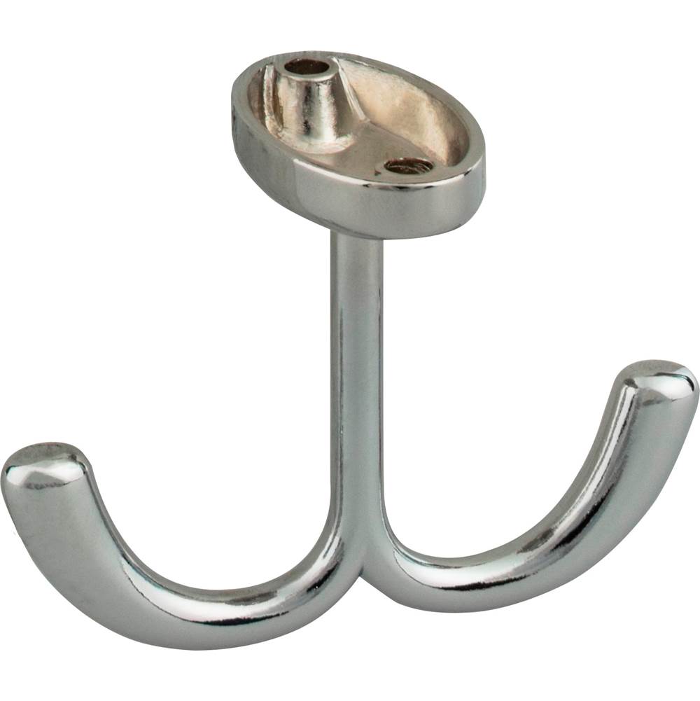 Hardware Resources - 1-9/16'' Polished Chrome Double Prong Ceiling Mounted Hook - Polished Chrome