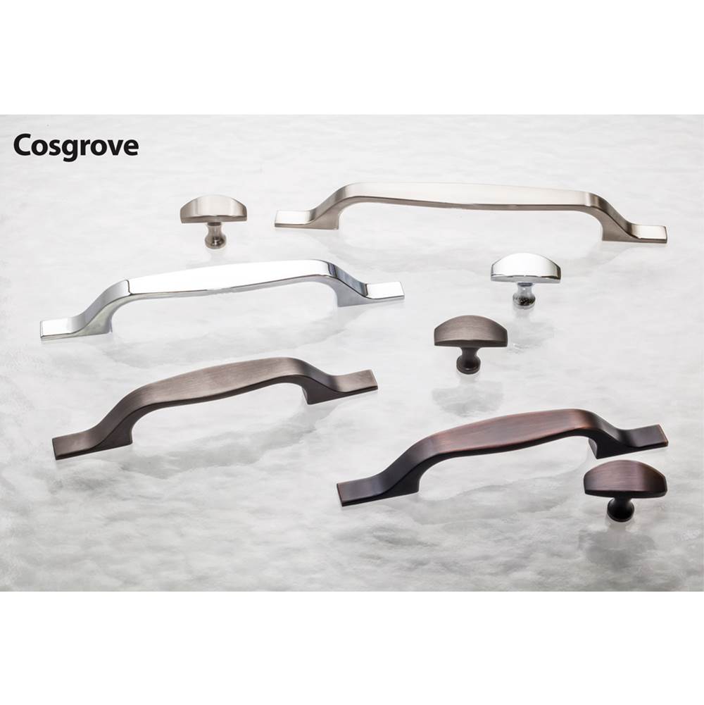 128 mm Center-to-Center Brushed Pewter Square Cosgrove Cabinet Pull