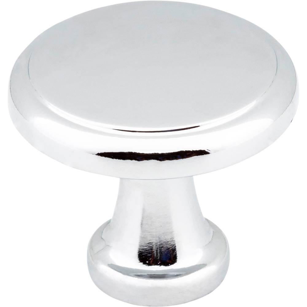 Hardware Resources - 1-3/16'' Diameter Polished Chrome Kenner Cabinet Mushroom Knob - Polished Chrome
