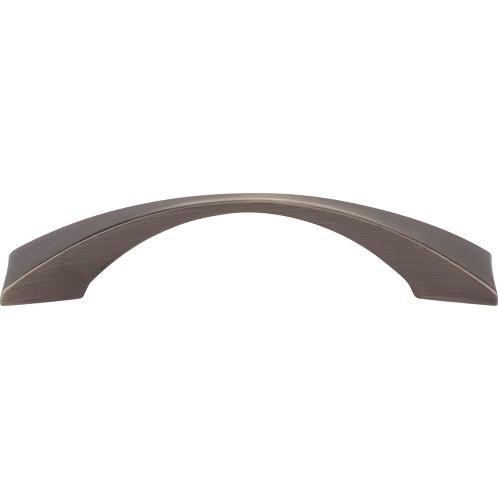 96 mm Center-to-Center Distressed Antique Brass Square Glendale Cabinet Pull
