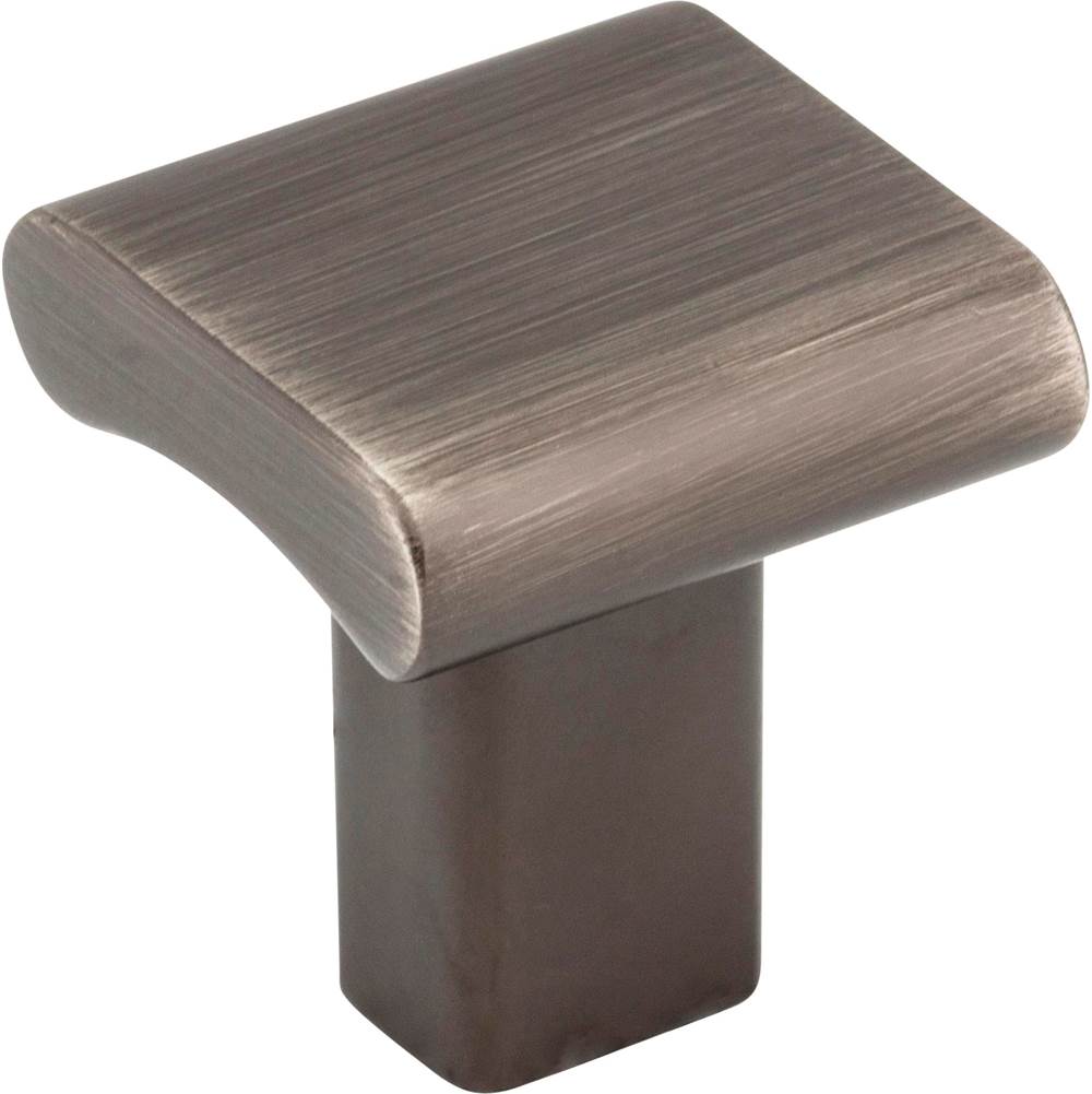 Hardware Resources - 1'' Overall Length Brushed Pewter Square Park Cabinet Knob - Brushed Pewter