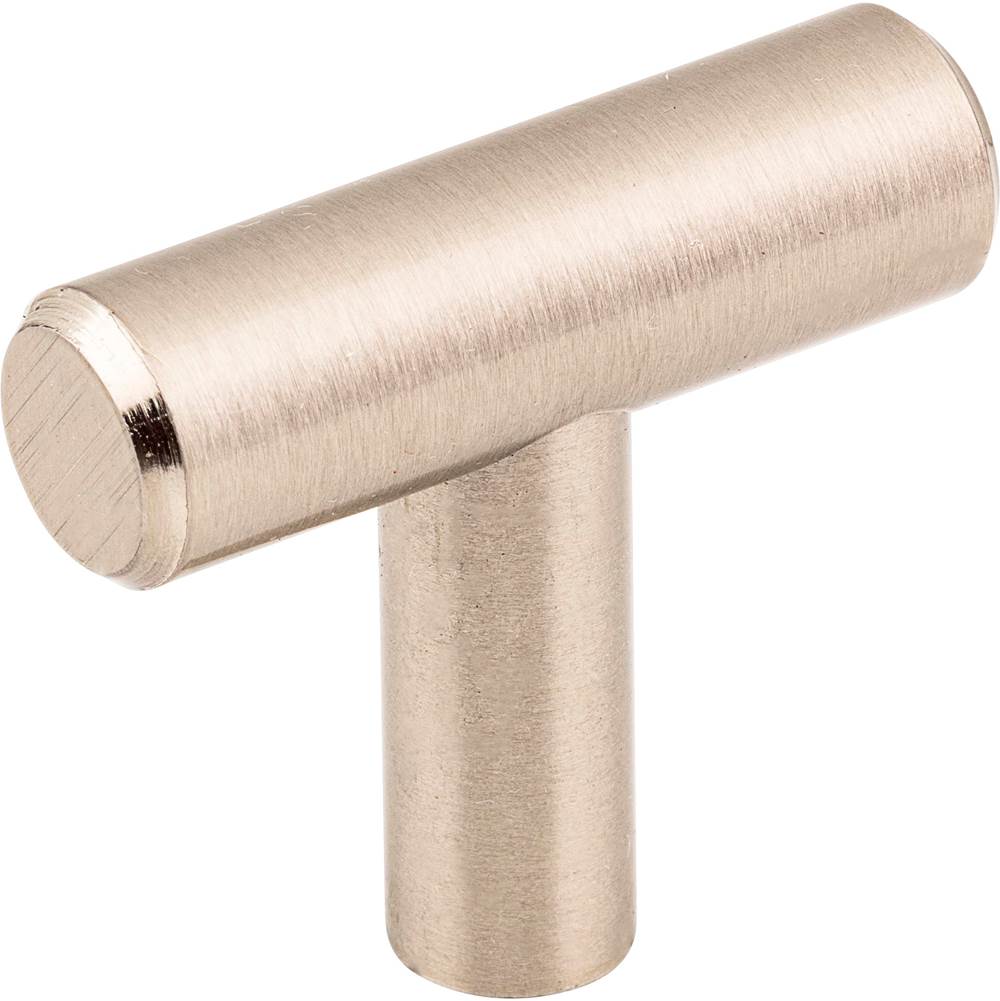 Hardware Resources - 1-9/16'' Overall Length Satin Nickel Naples Cabinet ''T'' Knob - Satin Nickel