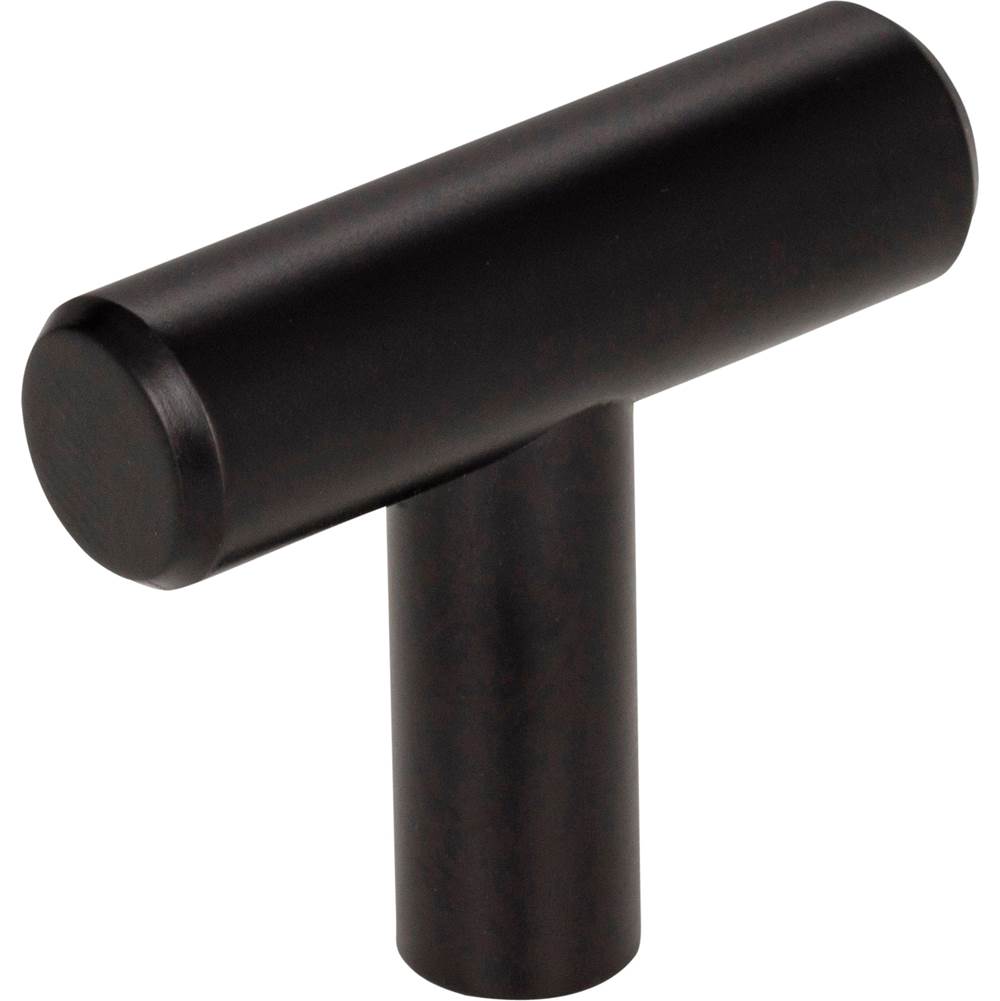 Hardware Resources - 1-9/16'' Overall Length Matte Black Naples Cabinet ''T'' Knob - Matte Black