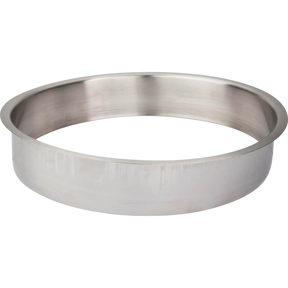 Hardware Resources - 10'' Diameter 2'' Height Brushed Stainless Steel Trash Can Ring - Stainless Steel