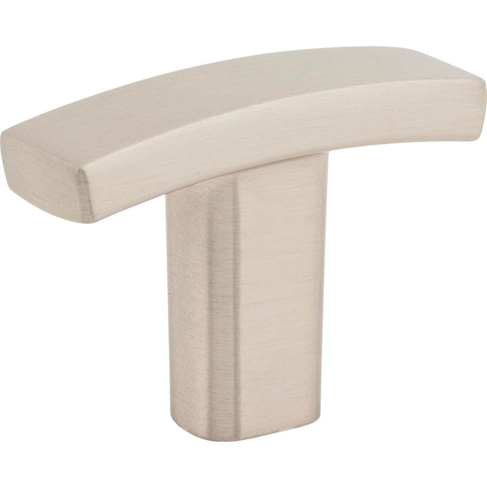 Hardware Resources - 1-1/2'' Overall Length Satin Nickel Square Thatcher Cabinet ''T'' Knob - Satin Nickel