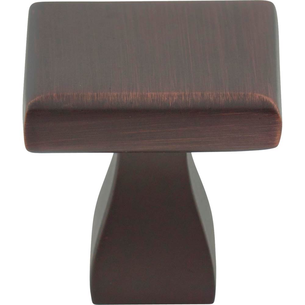 1'' Overall Length Brushed Gold Square Hadly Cabinet Knob