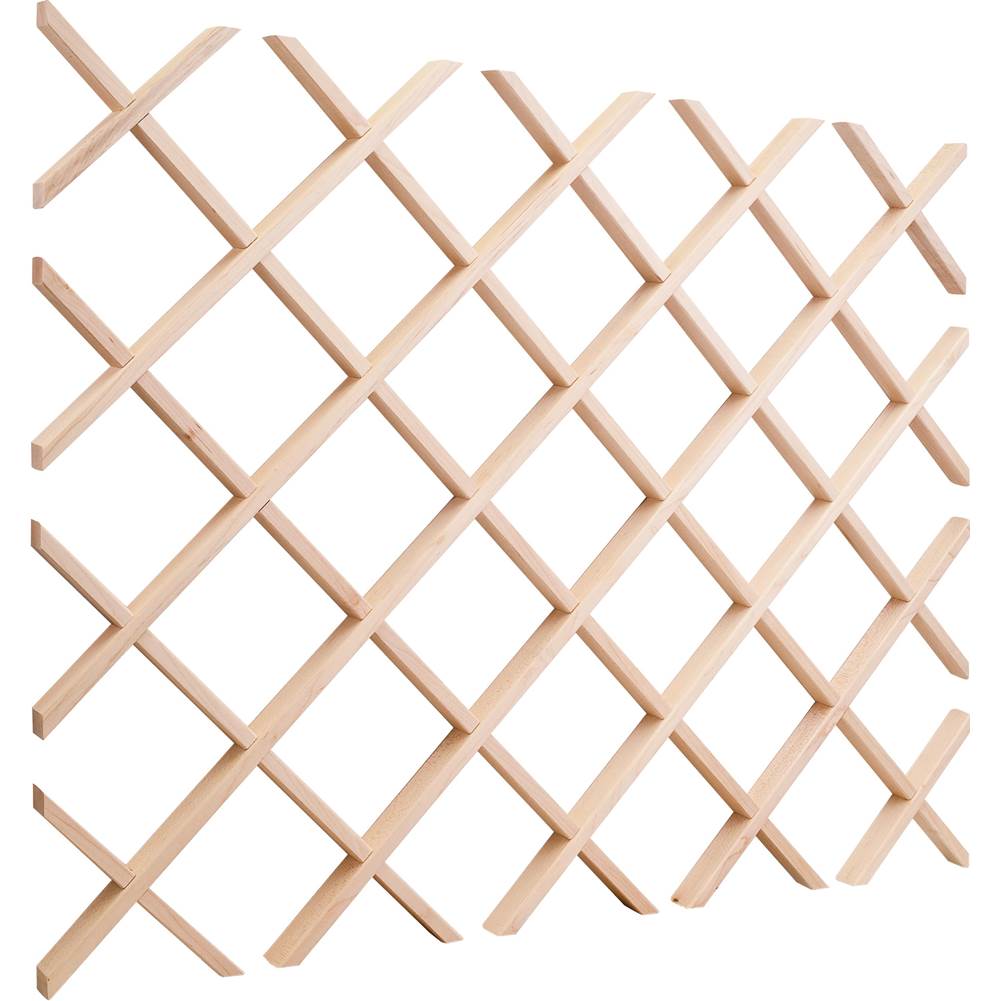 Hardware Resources - 30'' H x 24'' W Maple Wine Bottle Lattice - Unfinished