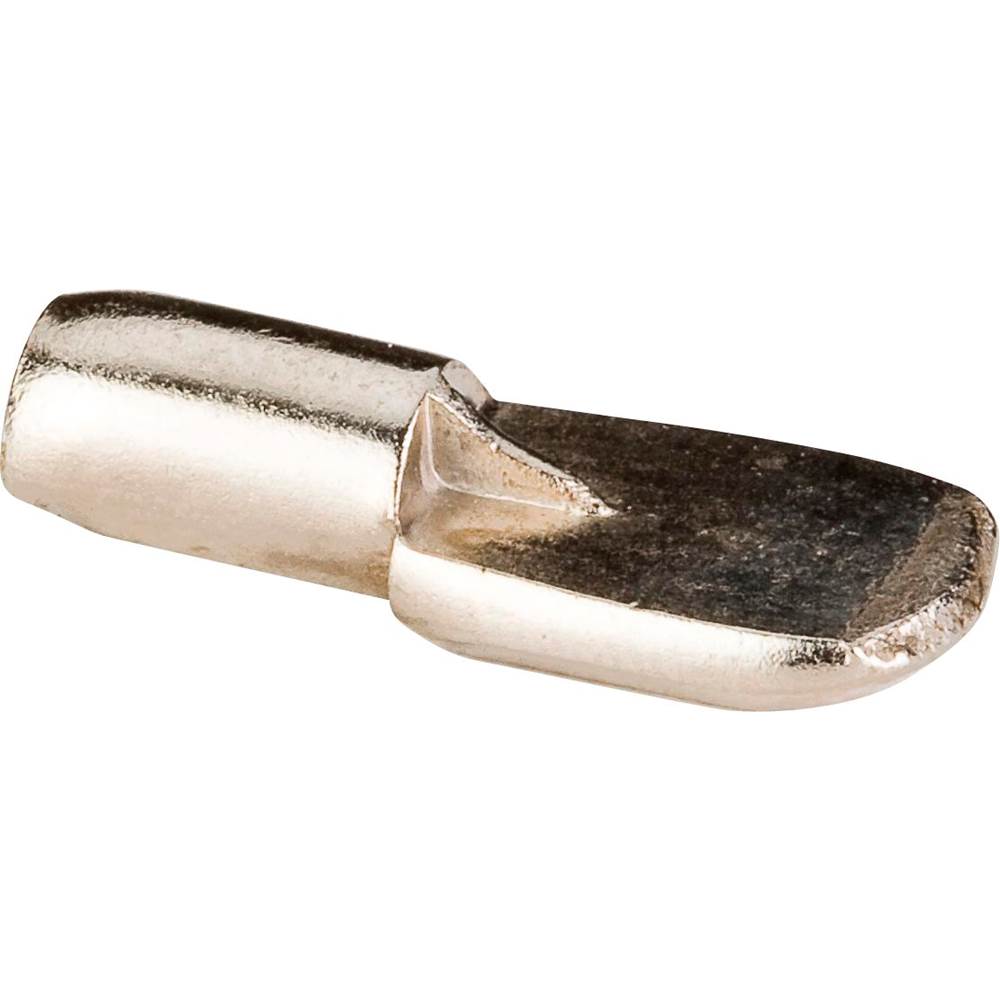 Hardware Resources - Spoon Shelf Support with 5 mm Pin and Anti-Slide Barb - Priced and Sold by the Thousand - Bright Nickel