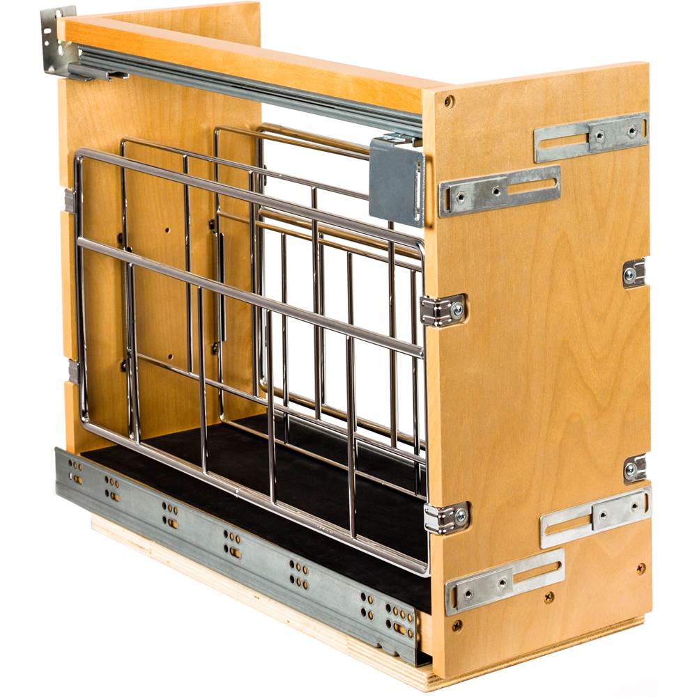 Hardware Resources - 8'' ''No Wiggle'' Soft-close Tray Divider Pullout - Weathered Brass