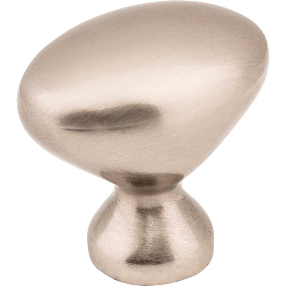 Hardware Resources - 1-1/4'' Overall Length Satin Nickel Oval Merryville Cabinet Knob - Satin Nickel