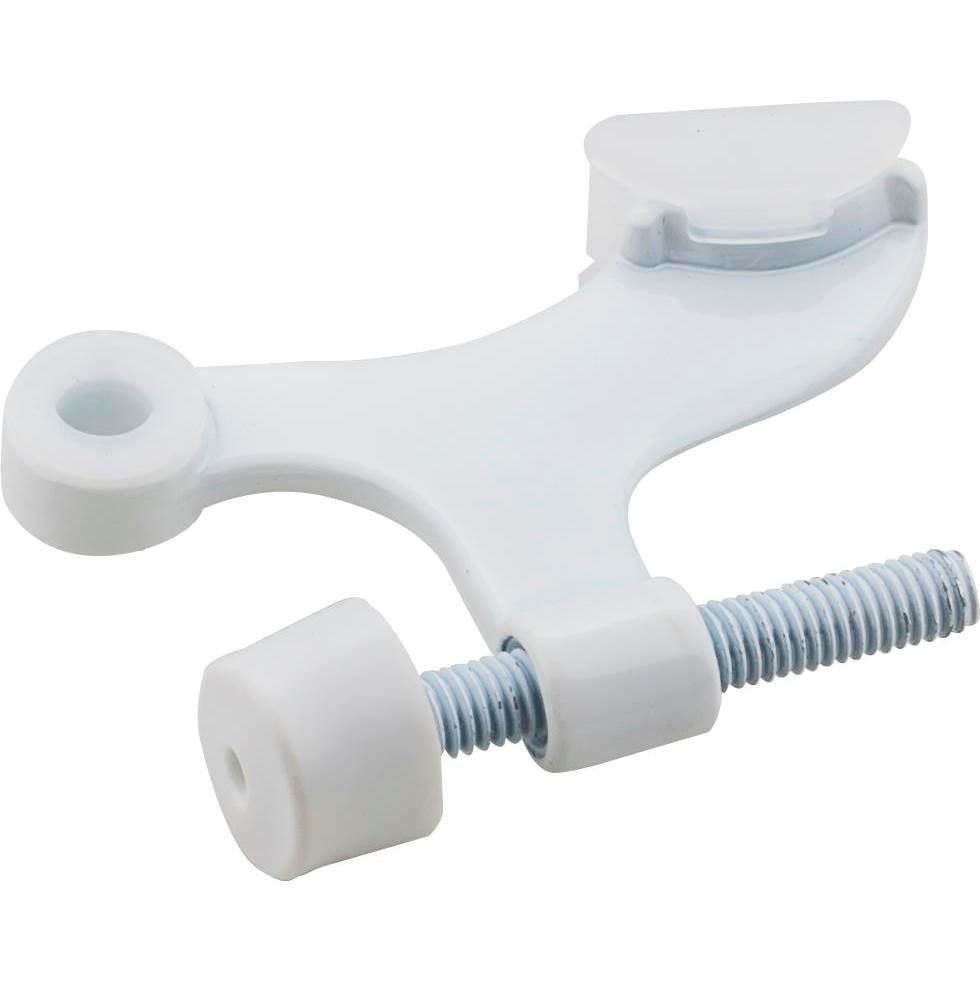 Hardware Resources - Hinge Pin Door Stop with Self-Adjusting Pad - White - White