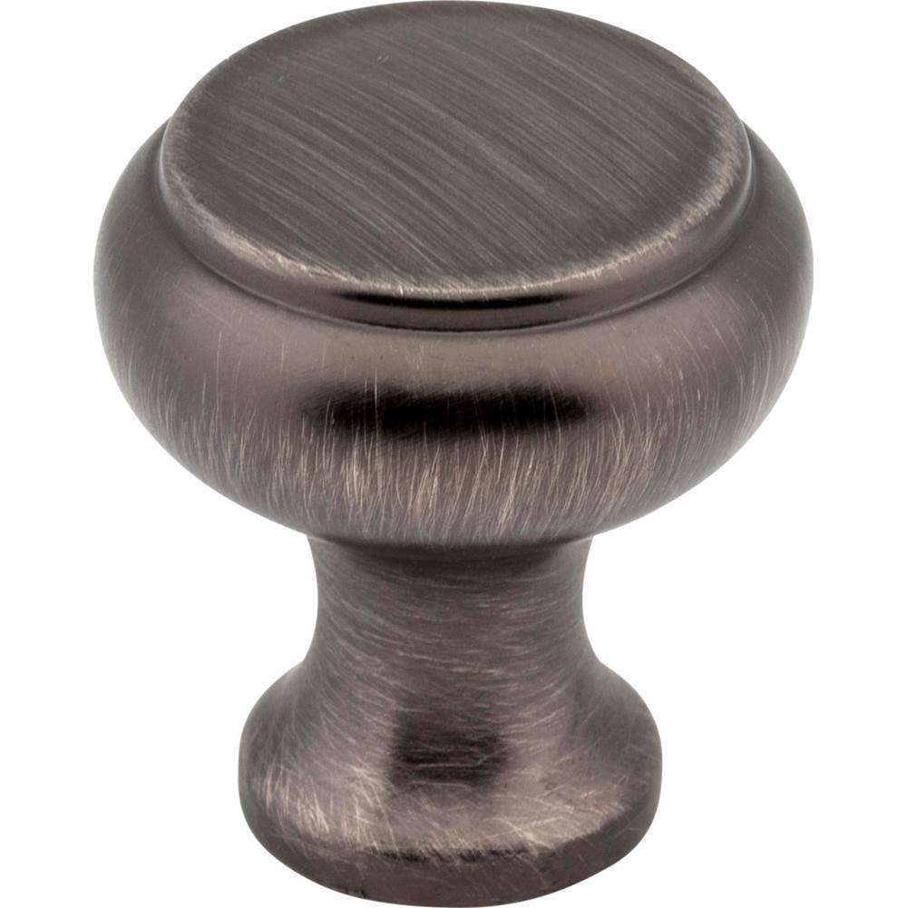 Hardware Resources - 1-3/16'' Diameter Brushed Pewter Button Westbury Cabinet Knob - Brushed Pewter