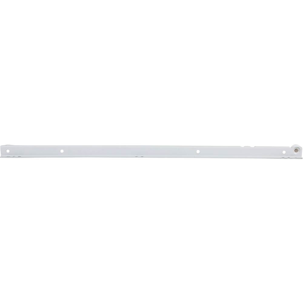 Hardware Resources - 22-5/8'' (575 mm) Single Captive V-Notch Non-self-closing 3/4 extension Side Mount Epoxy Split Slide - Drawer Left - White