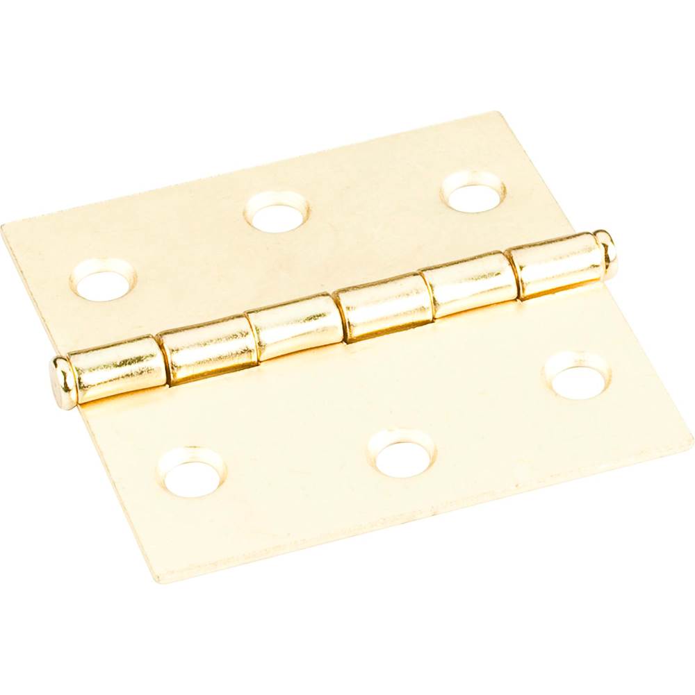 Hardware Resources - Polished Brass 2-1/2'' x 2-1/2'' Swaged Butt Hinge - Polished Brass
