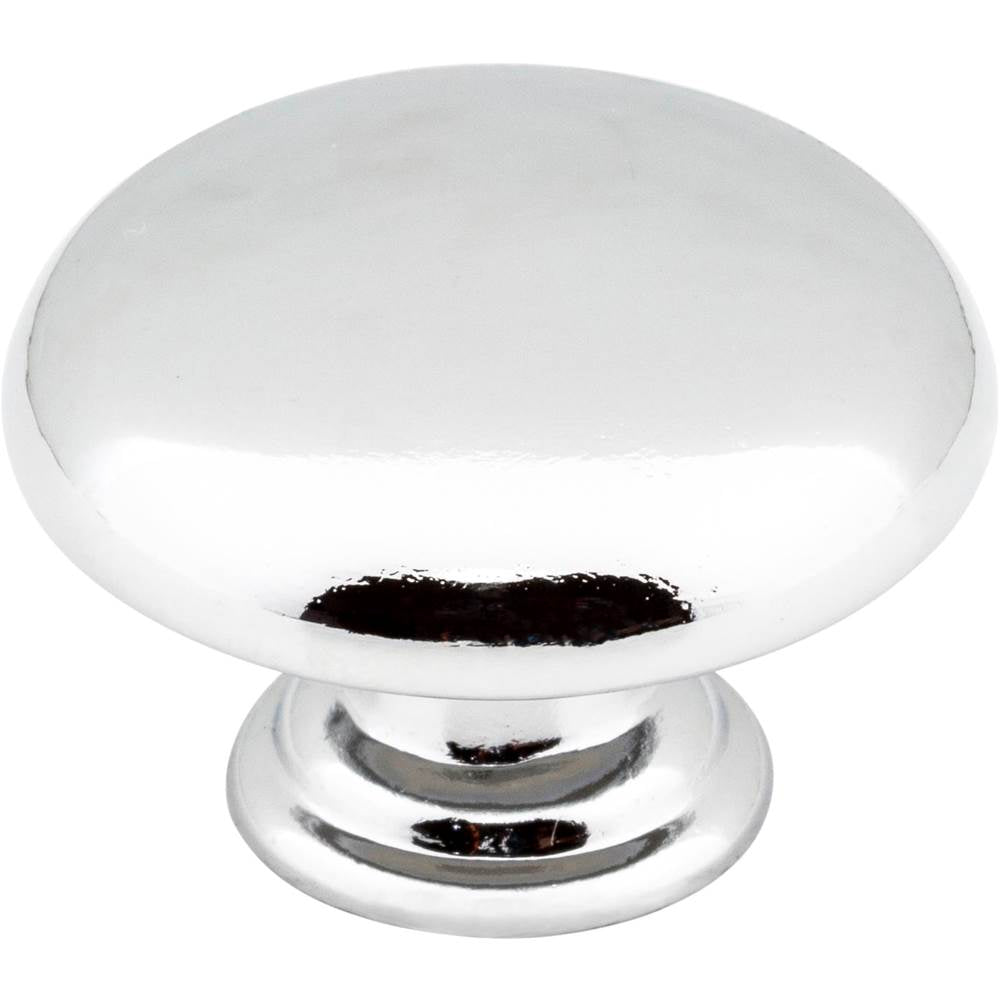 Hardware Resources - 1-3/16'' Diameter Polished Chrome Gatsby Cabinet Mushroom Knob - Polished Chrome