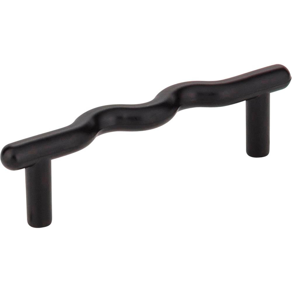 Hardware Resources - 3'' Center-to-Center Matte Black Wavy Verona Cabinet Pull - Matte Black