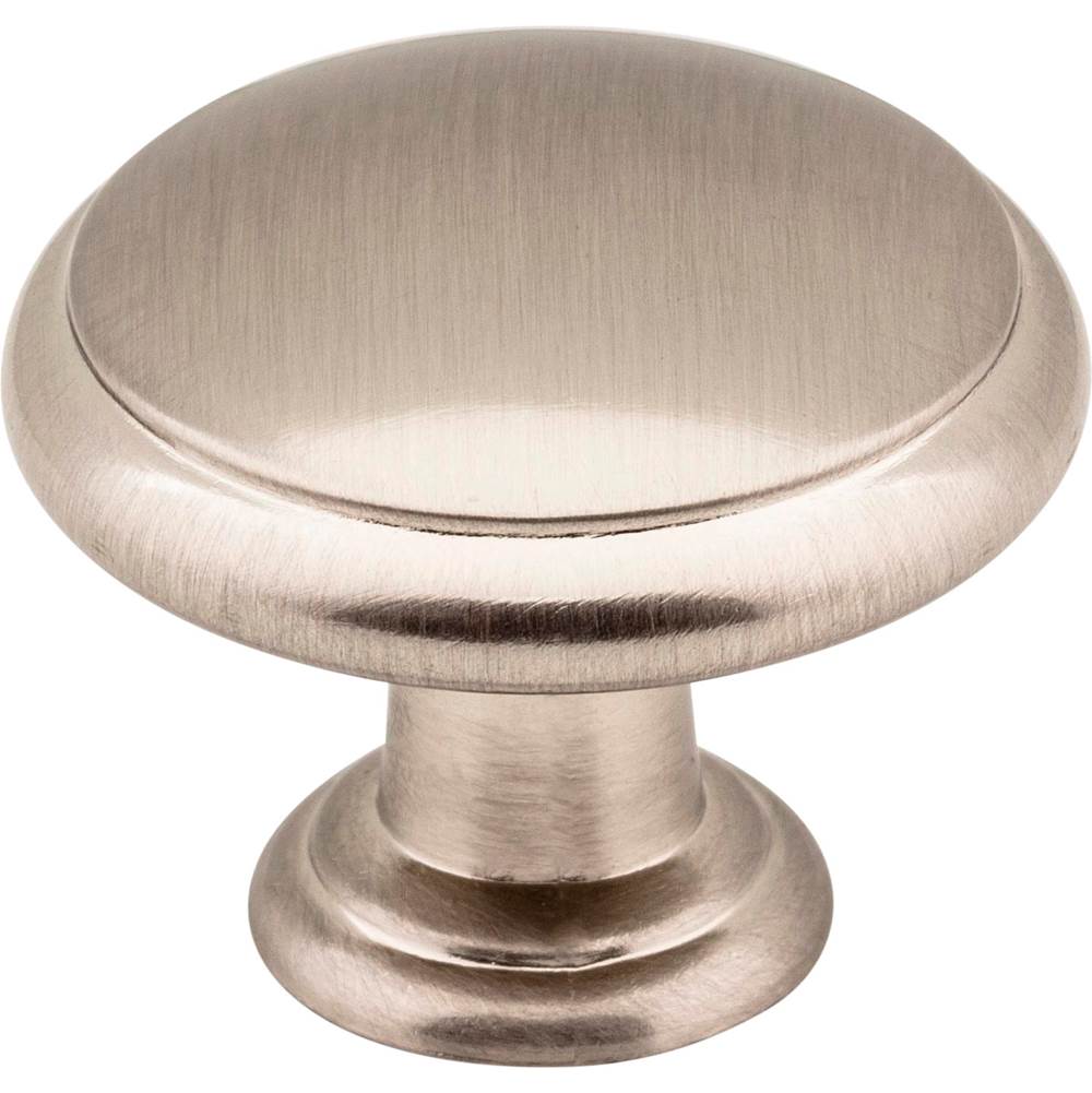 1-3/16'' Diameter Brushed Pewter Gatsby Cabinet Mushroom Knob