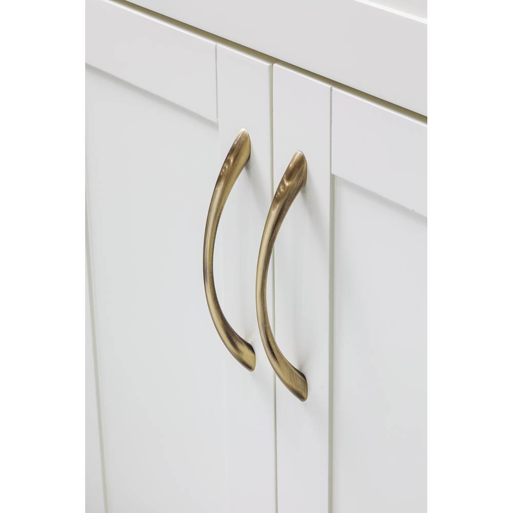 128 mm Center-to-Center Brushed Antique Brass Arched Kingsport Cabinet Pull