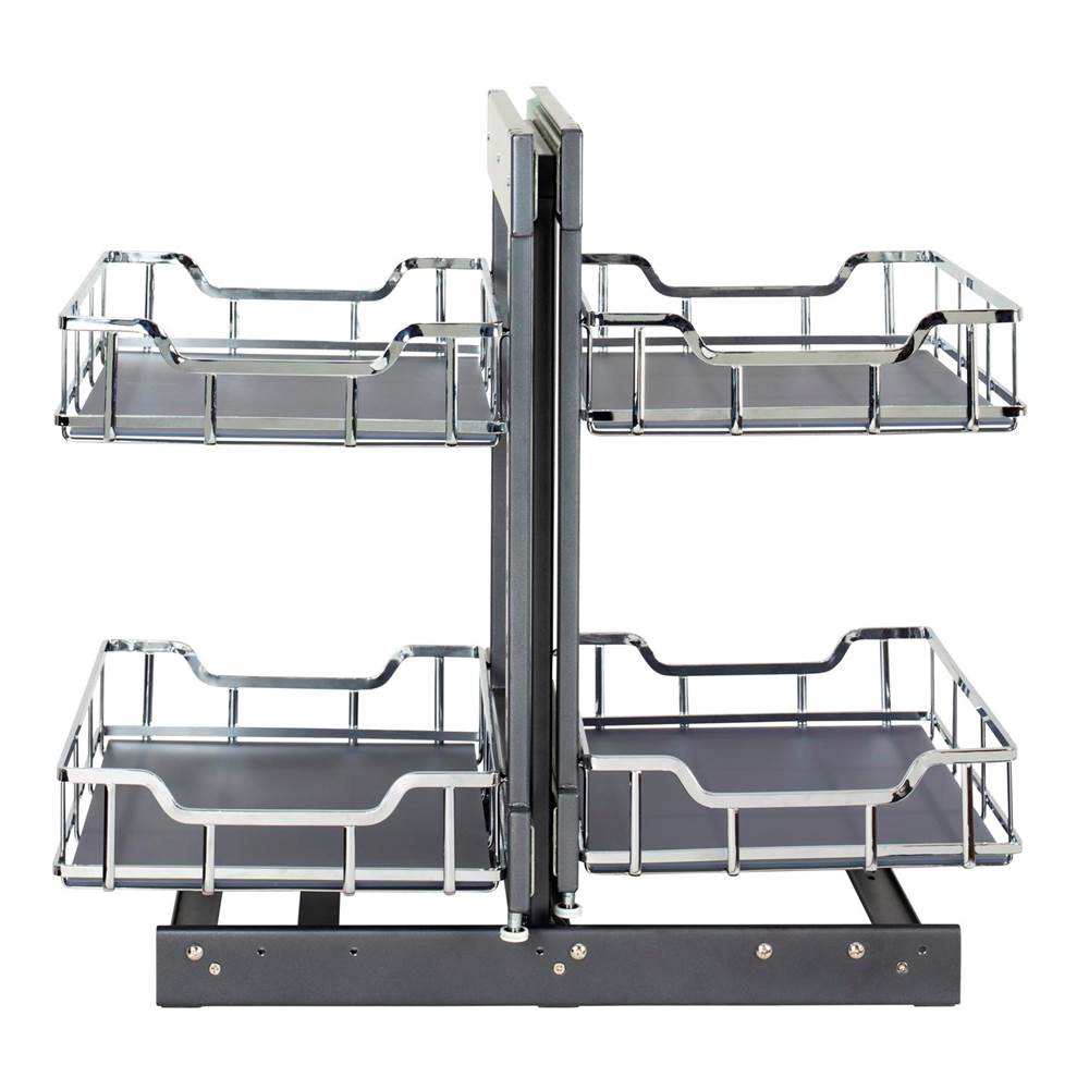 STORAGE WITH STYLE Black Nickel 18'' Full-Height Blind Corner Organizer