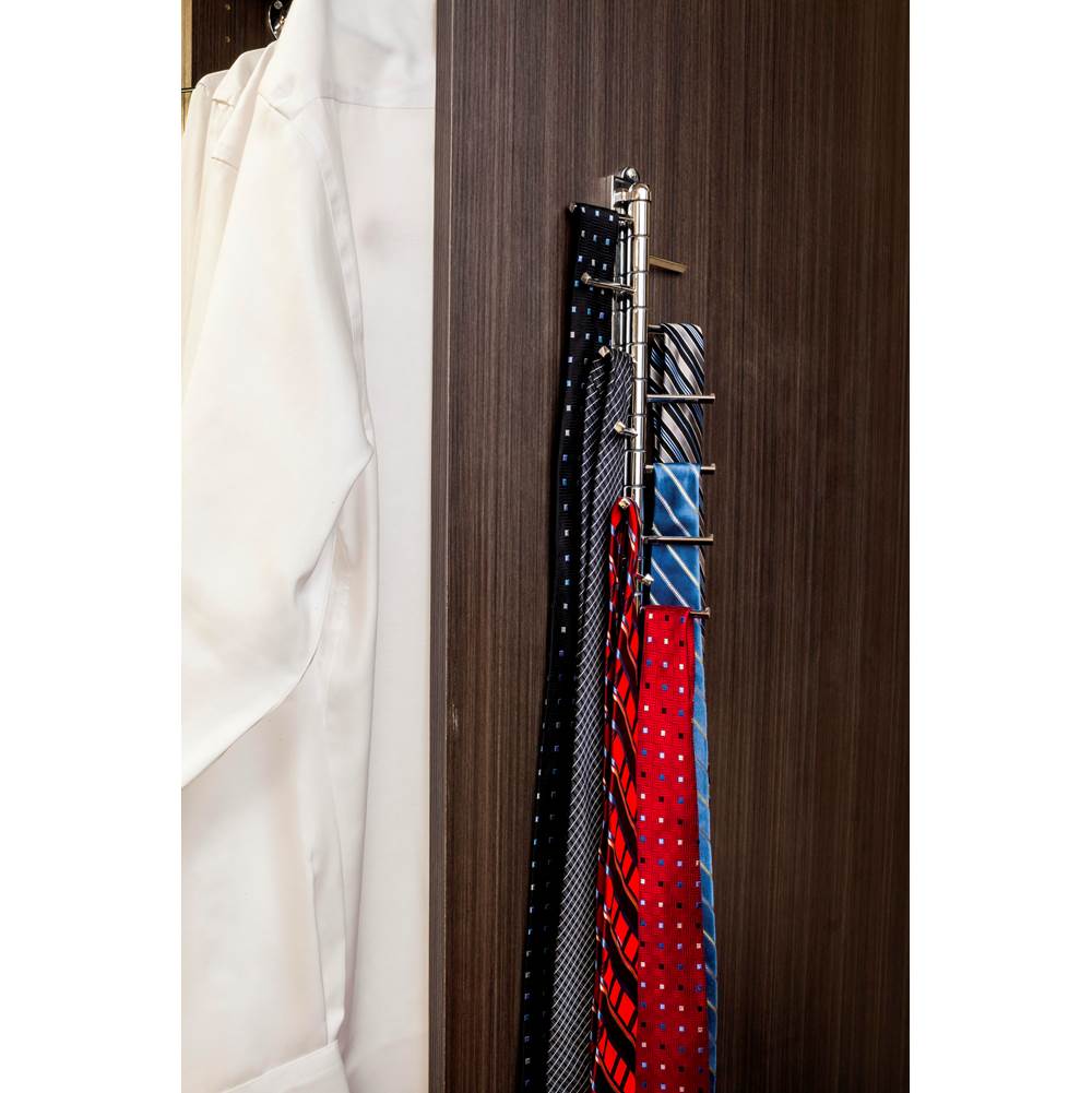 Brushed Oil Rubbed Bronze 12-Hook Cascading Tie Organizer