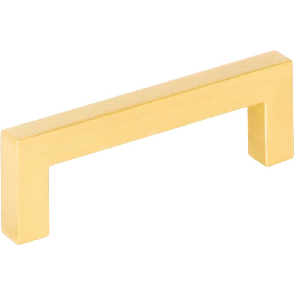 Hardware Resources - 3'' Center-to-Center Brushed Gold Square Stanton Cabinet Bar Pull - Brushed Gold